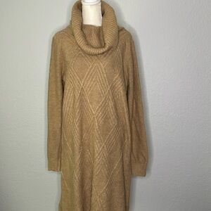 Banana Republic Camel Long Sleeve Knit Dress